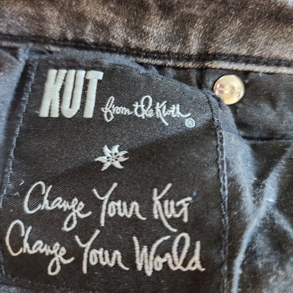 KUT Catherine Boyfriend Jeans 4 Black Wash Straight - Picture 8 of 10